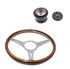 Moto-Lita Steering Wheel & Boss - 14 inch Wood - Slotted Spokes - Dished - Thick Grip - RM8256DSTG